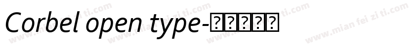 Corbel open type字体转换